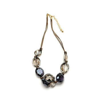 Women Environmental String Necklace with Crystals