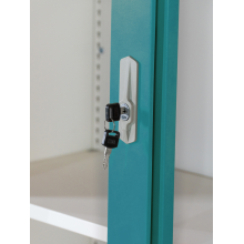 Armoires de rangement en métal turquoise Armoires à portes coulissantes
