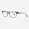 Retro Square Laminated Acetate Women's Optical Frames 23A3057