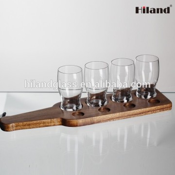 Wood beer tasting tray