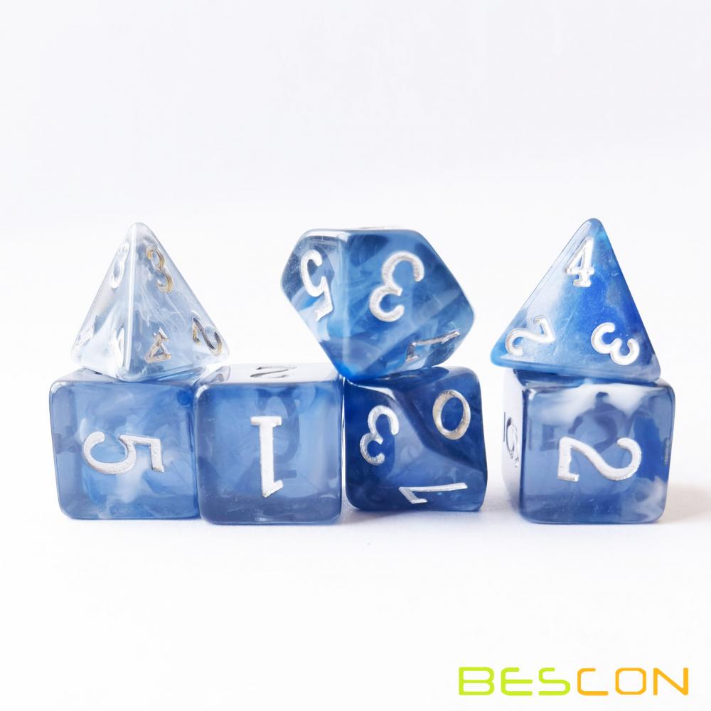 Conjunto de rpg de dados de nebulosa personalizado, todo el tono de color diferente disponible