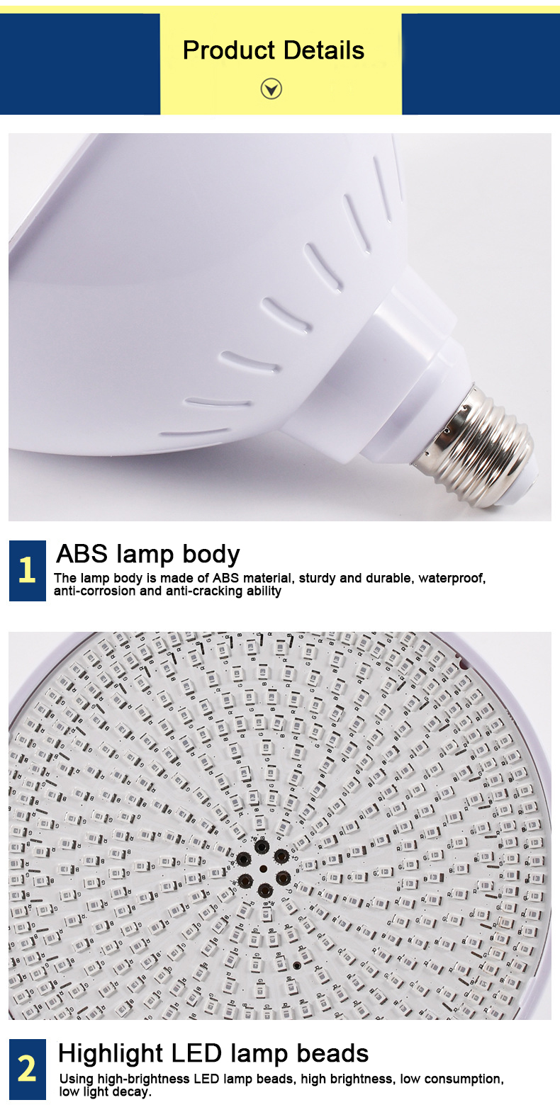 ABS material swimming pool lamp