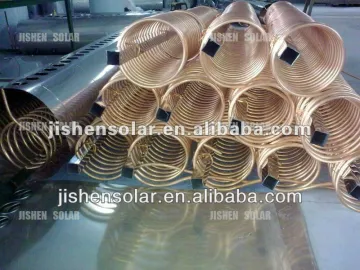Copper coil solar water Heater with heat exchanger