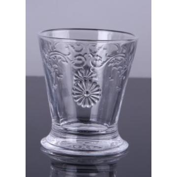 Hand Pressed Flower Design Drinking Glass Tumbler And Goblet