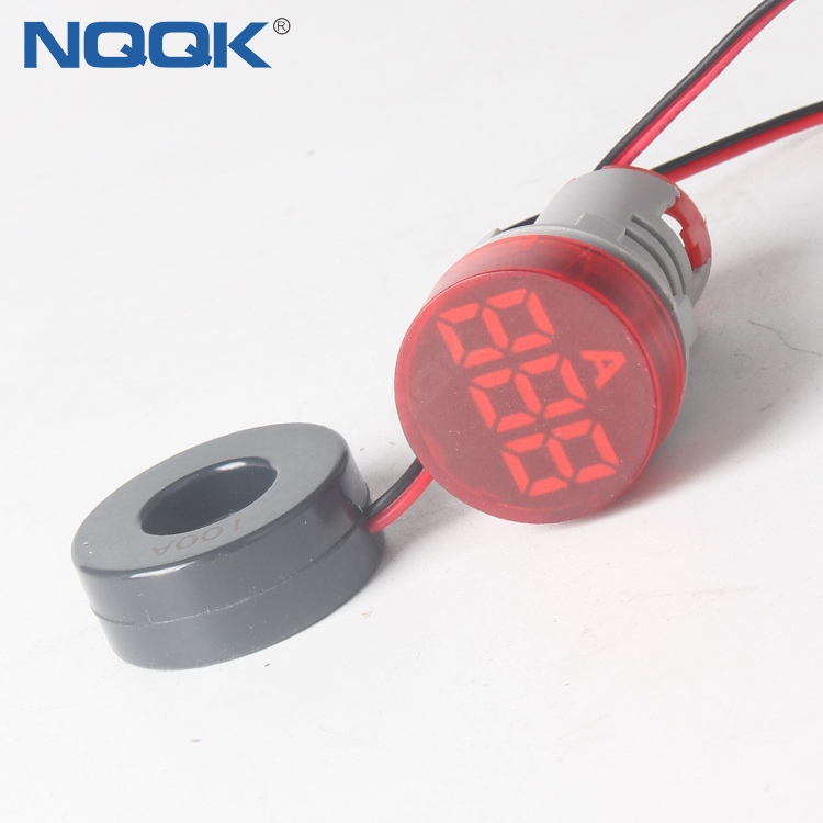 22mm 100A AC RED single phase LED indicator digital electric current ammeter indicator lamp