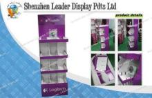 Corrugated Floor Display Stands Light Weight For Mouses Adv