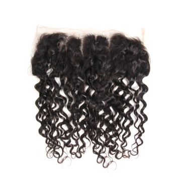 Custom 13X4 Raw Cambodian Pre Plucked Water Wave Thin Skin Bleached Knots Lace Frontal