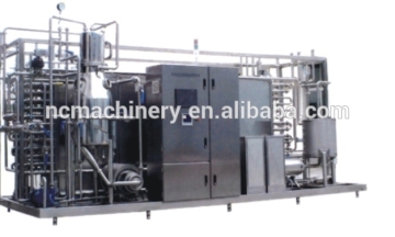 Tubular fruit puree pasteurizer