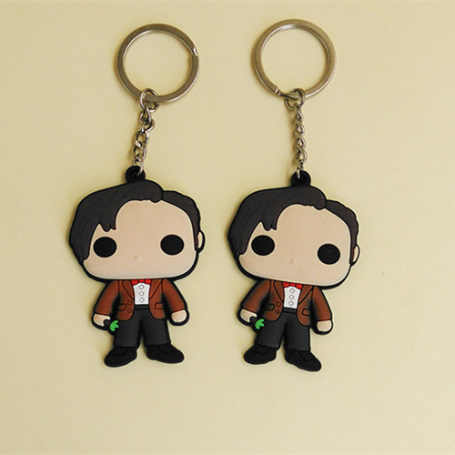 Promocionais dos desenhos animados forma PVC Keyring