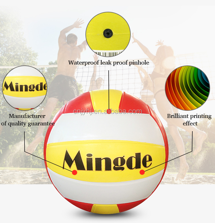 18 panels size 5 outdoor colorful rubber bladder volleyball