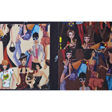 Fashion Cartoon Figure Synthetic Leathers for Luggage
