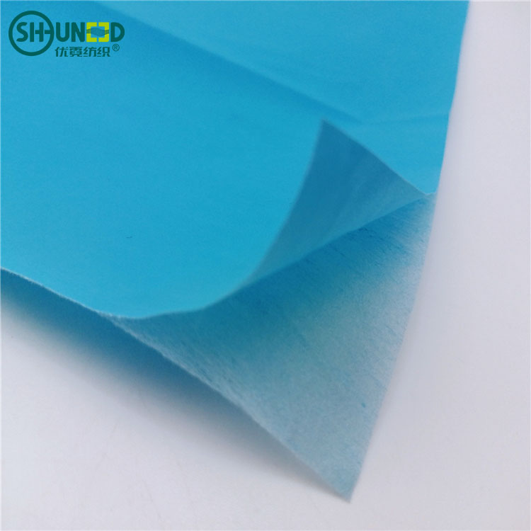 High Quality Fabric Chemical Bond Non Woven rolls with Pet Film Laminating for Hospital Disposable Medical Bed Sheets