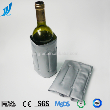 PVC wine bottle cover, cooling gel wine bottle cooler