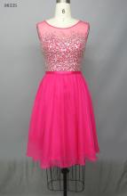 Illusion Short Neckline Cocktail Dress