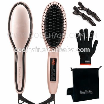 Wholesale hair straightening brush popular home use hair straightening new design straightening hair brush