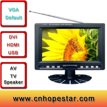 7" LCD Widescreen Monitor (AV, TV)