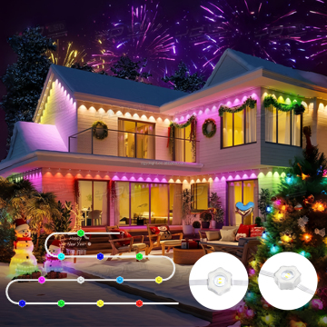 RGBIC LED Permanent Outdoor Lights for Home Exterior Decoration