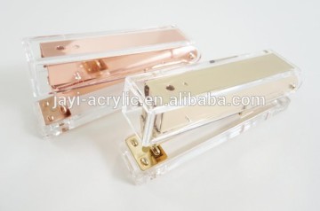 Custom Clear Acrylic Rose Gold Book Binding Stapler/Office Stapler