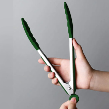 Kitchen BBQ Silicone Handle stainless steel Clip