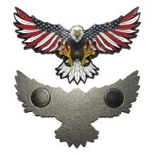 Antique Gold Plated Enamel American Eagle Refrigerator Magnet