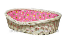 Purely natural handmade willow wicker pet bed