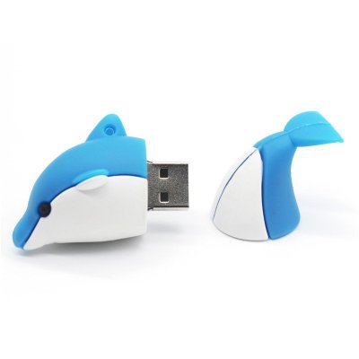 محرك فلاش USB دولفين PVC حسب الطلب