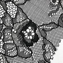 Lace Knitting Fabric (Black)