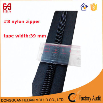 #8 woven tape black color nylon bags&cases zipper