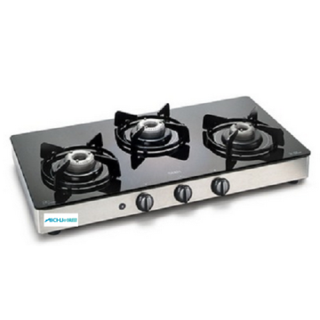 3 Burners Glass Gas Stove Auto Illgnition