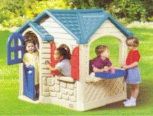 Custom Log Cabin Cubby House Design For Kids Play Games