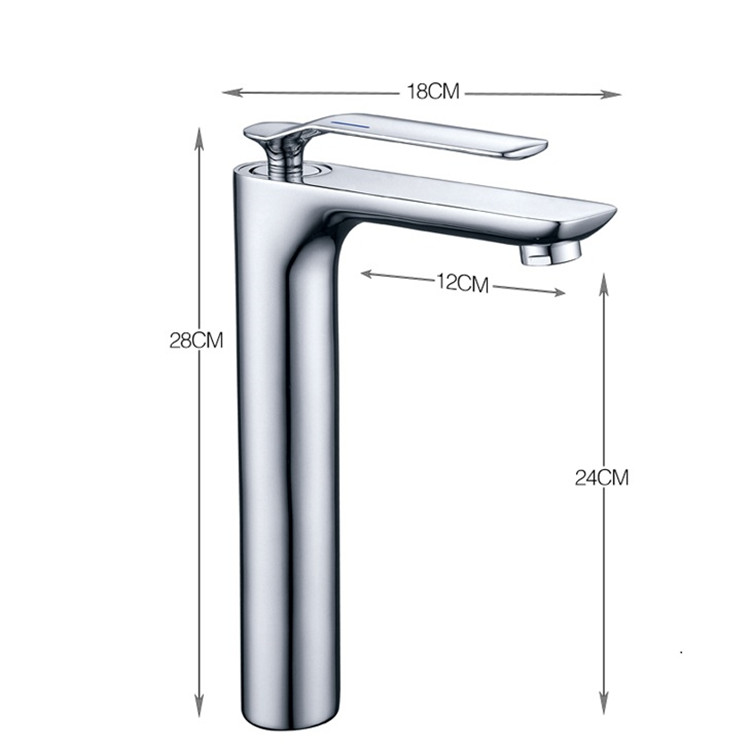 B0008-2F Professional Supplier Chrome Plating Basin Faucet , Cold And Hot Water Basin Faucet