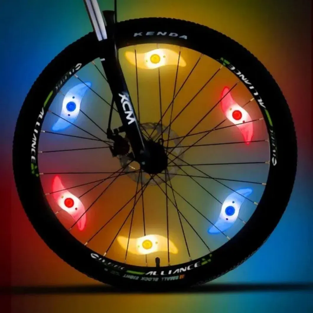Vibrant Bicycle Wheel Lights for Enhanced Night Visibility