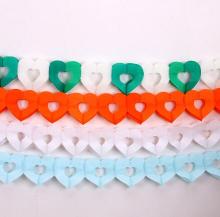 Heart Shape Hanging Garland Tissue Paper Flowers Garland Wedding Decor Party Decor