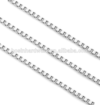 Fashion High Quality Metal 925 Sterling Silver Box Chain