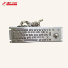 Anti-vandal Metal Keyboard and Track Ball