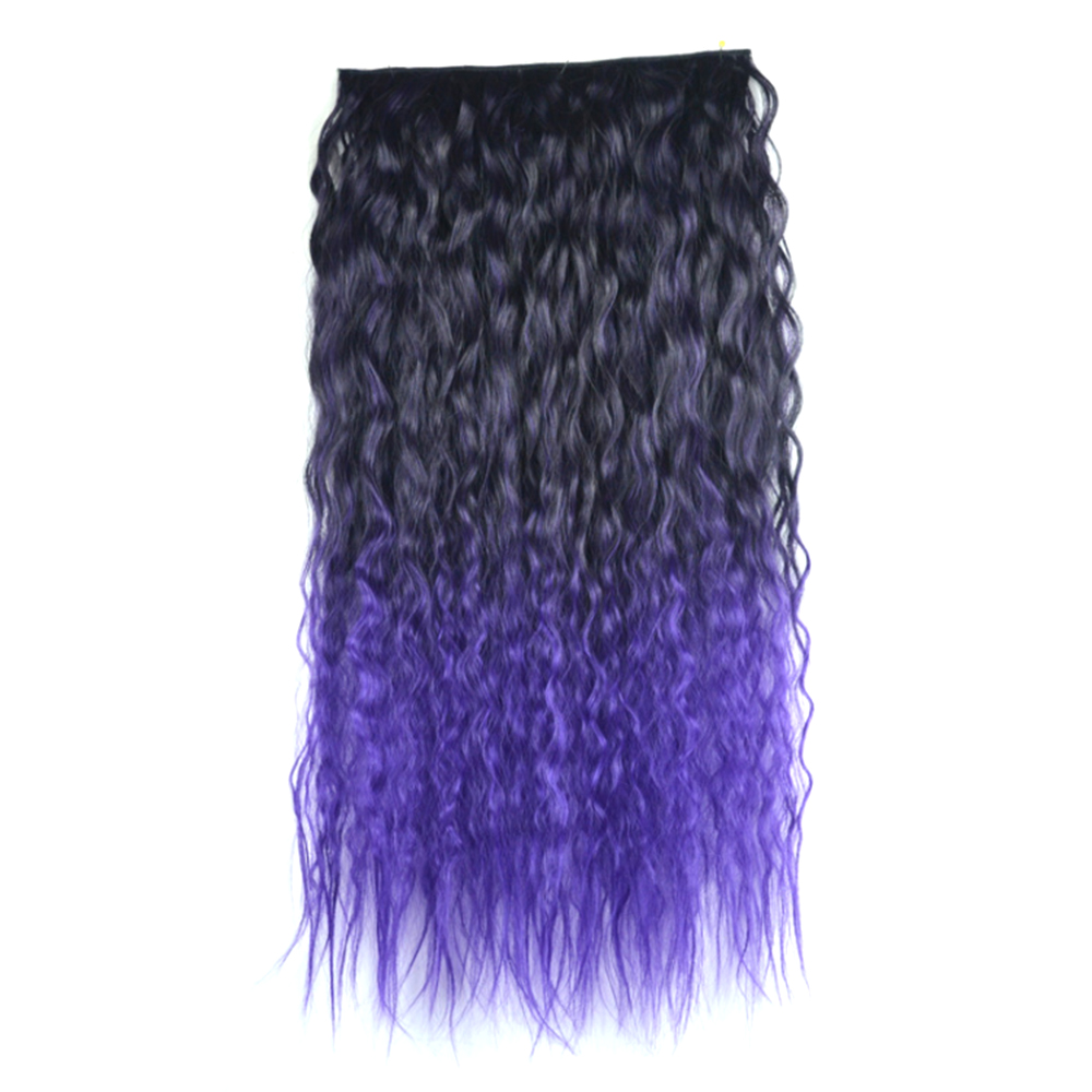 Hot sellhair clip in extension Afro wave clip in hair extension synthetic clip in curly hair extension for black women