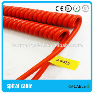 PU coated spiral cable coiled cable 2 core coiled cable                        
                                                Quality Choice