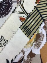 Geometrical Leaves Floral Fabric Printed Fabric