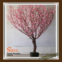 Potted artificial peach tree for wedding