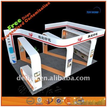 cosmetics display design showcase with booth dividers for exhibition booth art