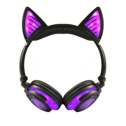 Wireless Cat Ear LED Light Up Bluetooth Headphones