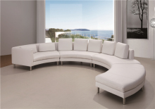 Modern top grain leather sofa sectional sofa for business