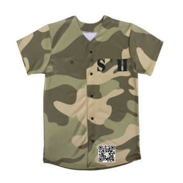 Custom Design Digital Camo Baseball Jersey Baseball Tee Shirts Wholesale