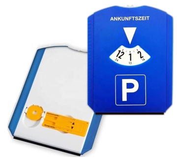 Parking Disc with Ice Scraper, Meter, Tyre Tread Gauge & Shopping Trolley Token