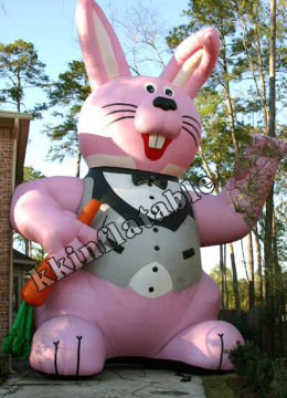 pink inflatable rabbit model/inflatable advertising cartoon