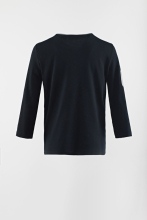 Ladies stretch pointy round neck pullover