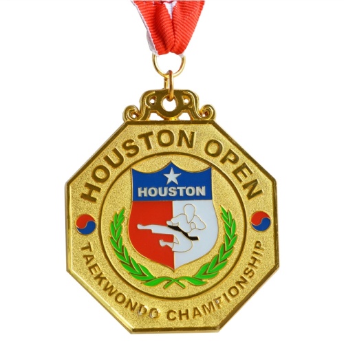 Medalla de metal de acabado con medallón de carrera personalizada de maratón deportivo