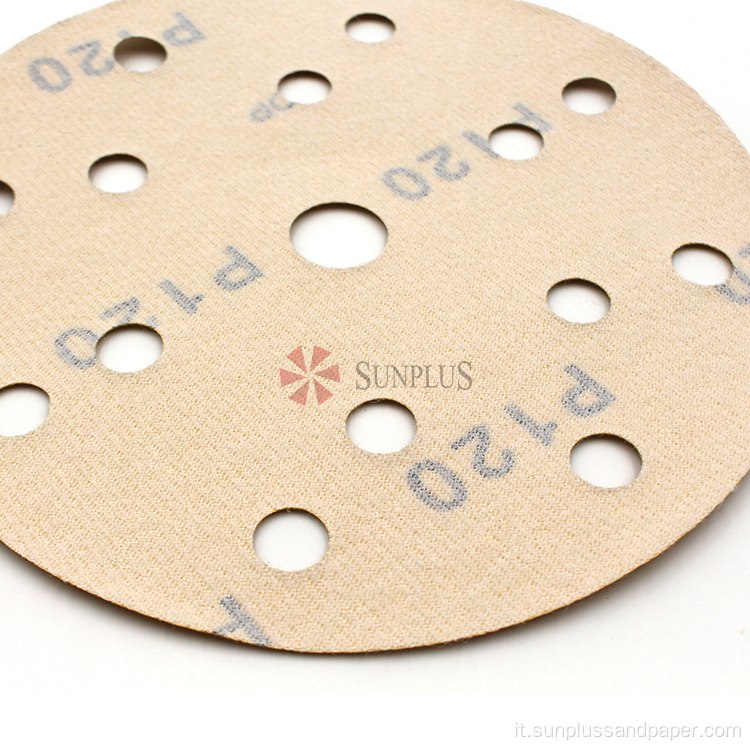 6 pollici abrasivi disco oro dischi di carteggiatura