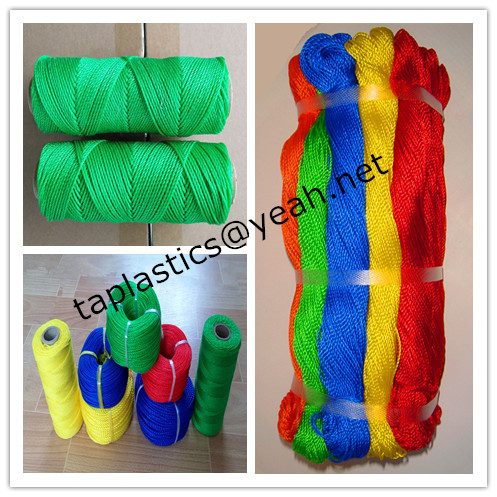 alibaba china supplier 3 strand colored blue green 3mm 6mm rope twine products