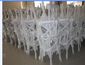 ELM cross back Stack chair